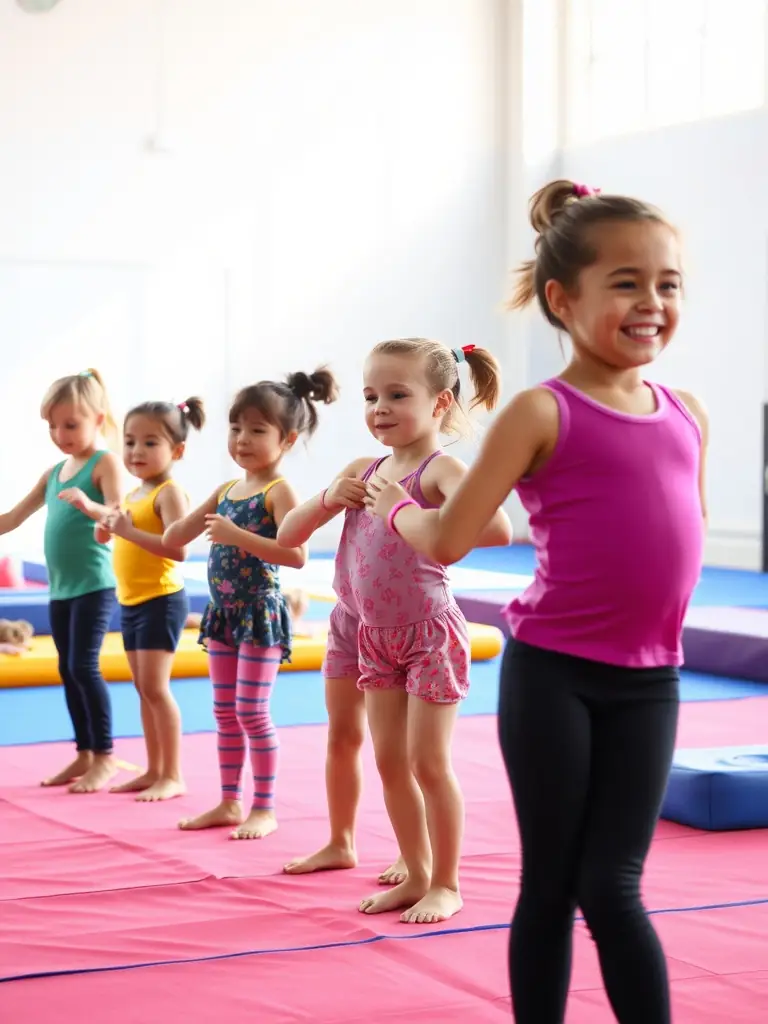 A photo of gymnasts working on the uneven bars, demonstrating strength and agility.